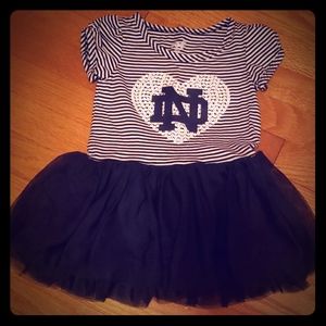 Gen2 Notre Dame University Dress - navy & white 2T